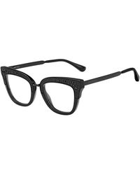 Jimmy Choo - Eyeglasses Cat Eye Full Rim, Frame And Clear Demo Lenses Lens Jc237080700 - Lyst