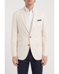 Brunello Cucinelli - Off Wool Cotton Blazer Clothing - Lyst