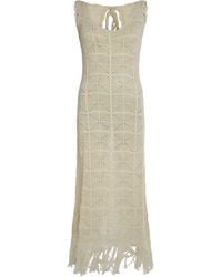 Rodebjer - Cotton Sweater-Dress With Lace-Up Detail - Lyst