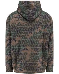 【送料&関税込】Valentino Camouflage Pattern Hoodie Sweatshi Men's Luxury Sweatshirt - Valentino Camouflage Print Sweatshirt