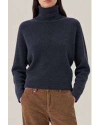 Brunello Cucinelli - Night Wool Silk Blend Turtleneck Sweater Clothing - Lyst