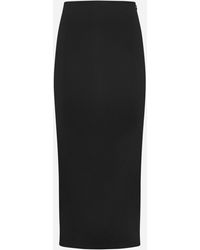 Prada Jersey Midi Pencil Skirt - Black