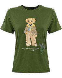 Polo Ralph Lauren - T-Shirt With Polo Bear Print - Lyst