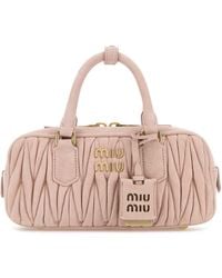 Miu Miu - Pastel Pink Suede Arcadie Handbag - Lyst
