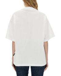 Palm Angels - Palm Angels Logo-Embroidered Cotton T-Shirt - Lyst