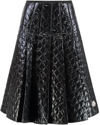 Moncler - Padded Midi Skirt, Quilted Check Polyamide - Lyst