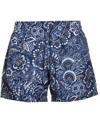 Etro - Floral Printed Drawstring Swim Shorts - Lyst