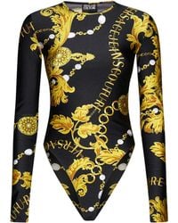 Versace - Baroque-Print Bodysuit - Lyst