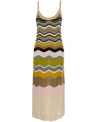 La DoubleJ - Chevron Sundress Tech Fabric Polyester Dress - Lyst