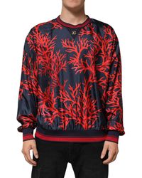 Dolce & Gabbana - Silk Coral Print Pullover Sweater Clothing - Lyst