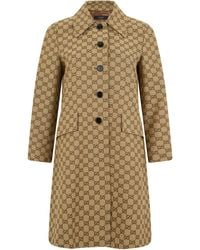 Gucci - Trench Coat Camel-Ebony Cotton & Raincoats - Lyst