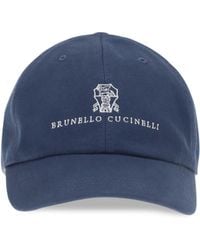 Brunello Cucinelli - Logoed Baseball Hat Cotton E Hairbands - Lyst