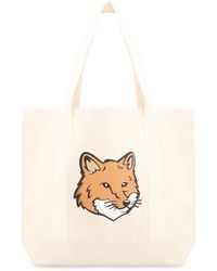 Maison Kitsuné - Fox Head Canvas Tote Bag - Lyst