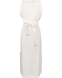 Brunello Cucinelli - Knot Detailed Sleeveless Maxi Dress - Lyst