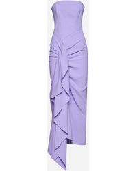 Solace London - Thalia Strapless Ruffled Maxi Dress - Lyst