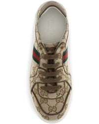 Gucci - Sneakers Gg Monogram Web Detail Upper Fabric Trainers - Lyst