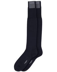 ZEGNA - Blue Wool Socks - Lyst