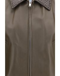 Bottega Veneta - Leather Jacket Glossy Lambskin Shirt - Lyst