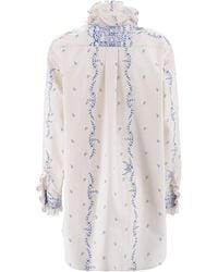 Philosophy Di Lorenzo Serafini - Floral-Print Cotton Shirt Dress - Lyst