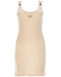 Jean Paul Gaultier - Mini Dress With Logo Patch Cotton - Lyst
