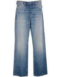 DIESEL - Faded Wide-Leg Denim Pants - Lyst