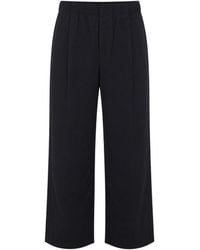 Our Legacy - Wide-Leg Twill Trousers Crow Night Drape Tencel - Lyst