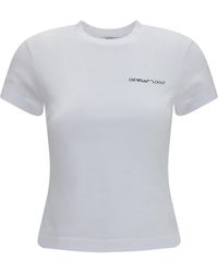 Off-White c/o Virgil Abloh - Printed T-Shirt Cotton; Elastane T-Shirts - Lyst