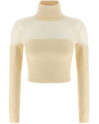 Elisabetta Franchi - Brushed Insert Turtleneck Sweater - Lyst