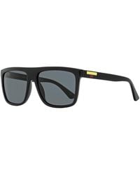 Gucci - Rectangular Sunglasses Gg0748S 001 59Mm Plastic (Injected) - Lyst