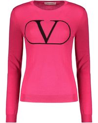 Valentino - Wool Crewneck Sweater - Lyst