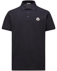 Moncler - Moncler Logo-Embroidered Wool Polo - Lyst