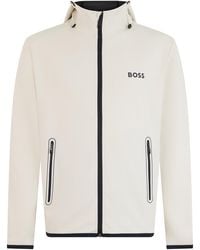 BOSS - Zip-Up Sweatshirt Technical Fabric Open Polyester - Lyst
