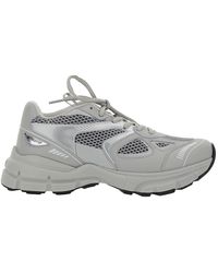 Axel Arigato - 'marathon Runner' Grey Low Top Sneakers With Reflective Details In Leather Blend Woman - Lyst