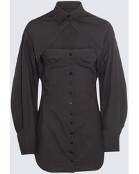 The Attico - Cotton Cut Out Bustier Shirt Dress - Lyst