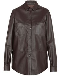 DROMe Leather Shirt - Brown