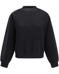 Moose Knuckles - Mix Media Crewneck Sweater Cotton; Polyester; Elastane Sweatshirts - Lyst