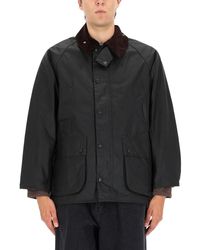 Barbour Patchwork Os Bedale Wax Jacket in Black for Men | Lyst