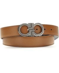 Ferragamo - Reversible And Adjustable Gancini Belt Calf Leather Bos Taurus E Braces - Lyst
