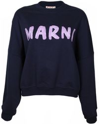 Marni - Organic Cotton Sweatshirt With Logo - Lyst