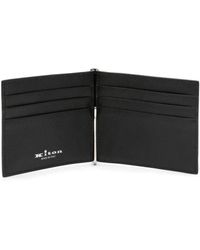 Kiton - Leather Folding Card Holder With Logo - Lyst