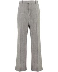 Bottega Veneta - Viscose-Silk Flared Trousers - Lyst