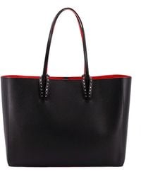 Christian Louboutin - Cabata Leather Shoulder Bag With Metal Studs Detail On The Front - Lyst