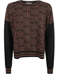 Moschino - Logo Knit Monogram Sweater - Lyst