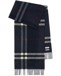 Burberry - Cashmere Scarf Ink - Lyst