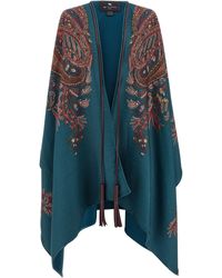 Etro - Floral Paisley Cape Capes - Lyst