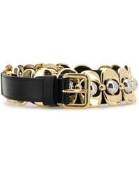 Miu Miu - Leather And Metal Belt - Lyst