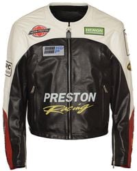 Heron Preston - Moto Patches Leather Jacket - Lyst