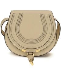 Chloé - Small Marcie Leather Shoulder Bag Calf Bos Taurus - Lyst