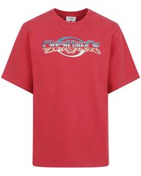 CASABLANCA - Chrome Text Printed Oversized T-Shirt - Lyst