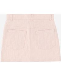 Fendi - Stretch Cotton Blend Skirt - Lyst